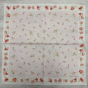 Ralph Lauren vintage handkerchief  Floral cotton Scarf with Green Accents
